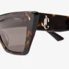 Lou Havana en donkerbruine acetaat cat-eye zonnebril Lou Havana en donkerbruine acetaat cat-eye zonnebril