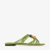 Lova Mule Flat Clover Mix suède ballerina’s met kralen Lova Mule Flat Clover Mix suède ballerina’s met kralen