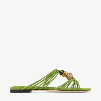 Lova Mule Flat Clover Mix suède ballerina’s met kralen