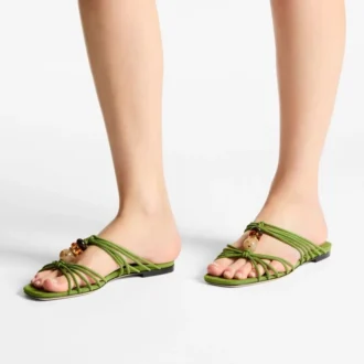 Lova Mule Flat Clover Mix suède ballerina’s met kralen
