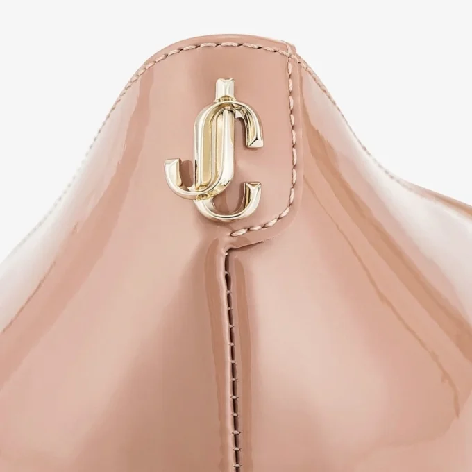 Love 65 balletroze lakleren pumps met JC-embleem Love 65 balletroze lakleren pumps met JC-embleem