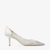Love 65 witte mesh pumps met DéGradé-kristallen Love 65 witte mesh pumps met DéGradé-kristallen