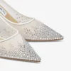 Love 65 witte mesh pumps met DéGradé-kristallen Love 65 witte mesh pumps met DéGradé-kristallen