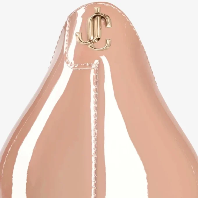Love 85 Balletroze lakleren pumps met spitse neus en Jc-embleem Love 85 Balletroze lakleren pumps met spitse neus en Jc-embleem