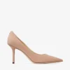 Love 85 Balletroze suède pumps met puntige neus en Jc-embleem Love 85 Balletroze suède pumps met puntige neus en Jc-embleem