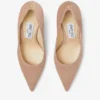 Love 85 Balletroze suède pumps met puntige neus en Jc-embleem Love 85 Balletroze suède pumps met puntige neus en Jc-embleem