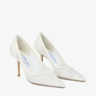 Love 85 Ivoor Candyfloss Glitter Pumps