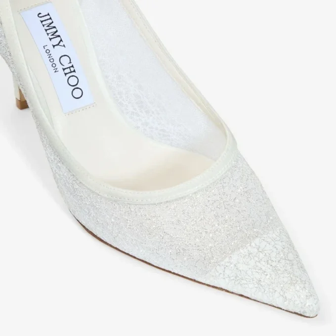 Love 85 Ivoor Candyfloss Glitter Pumps