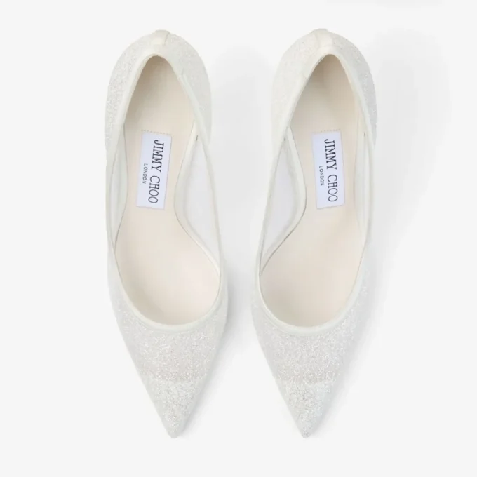 Love 85 Ivoor Candyfloss Glitter Pumps