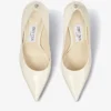 Love 85 Latte lakleren pumps met Jc-embleem