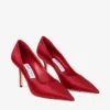 Love 85 Ruby Red satijnen pumps