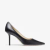 Love 85 zwarte kalfsleren pumps met Jc-embleem