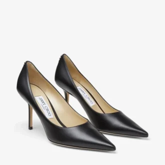 Love 85 zwarte kalfsleren pumps met Jc-embleem