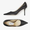 Love 85 zwarte kalfsleren pumps met Jc-embleem