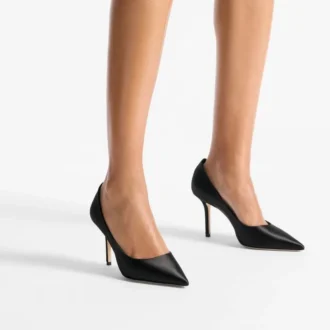 Love 85 zwarte satijnen pumps