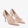 Love Mesh 85 Macaron satijnen pumps met gerimpelde tule