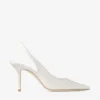 Love Sling Back 85 Ivoor Satijnen Slingbacks