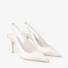 Love Sling Back 85 Ivoor Satijnen Slingbacks