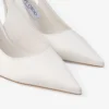 Love Sling Back 85 Ivoor Satijnen Slingbacks