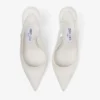 Love Sling Back 85 Ivoor Satijnen Slingbacks