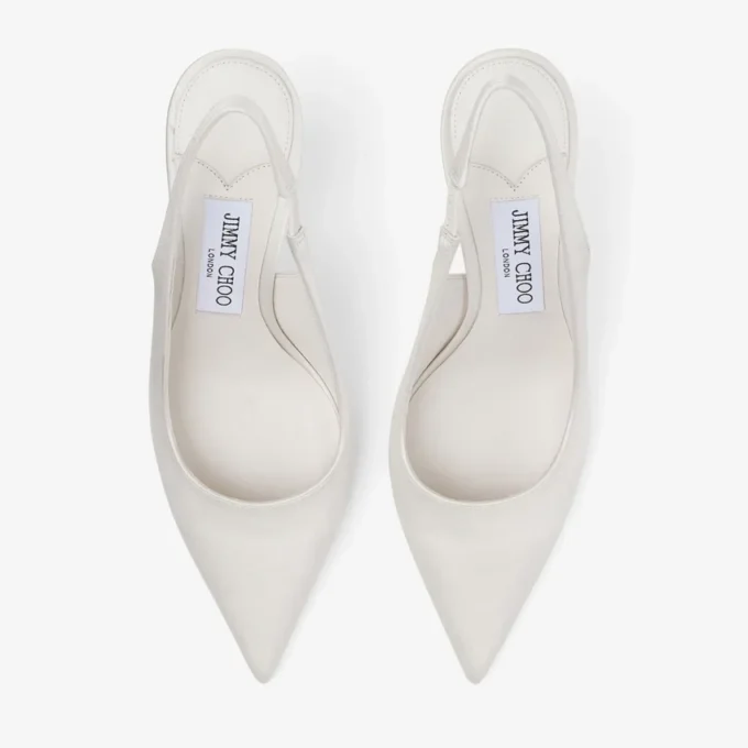 Love Sling Back 85 Ivoor Satijnen Slingbacks