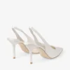 Love Sling Back 85 Ivoor Satijnen Slingbacks