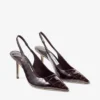 Love Sling Back 85 Sambuco Glanzend leer met krokodillenreliëf