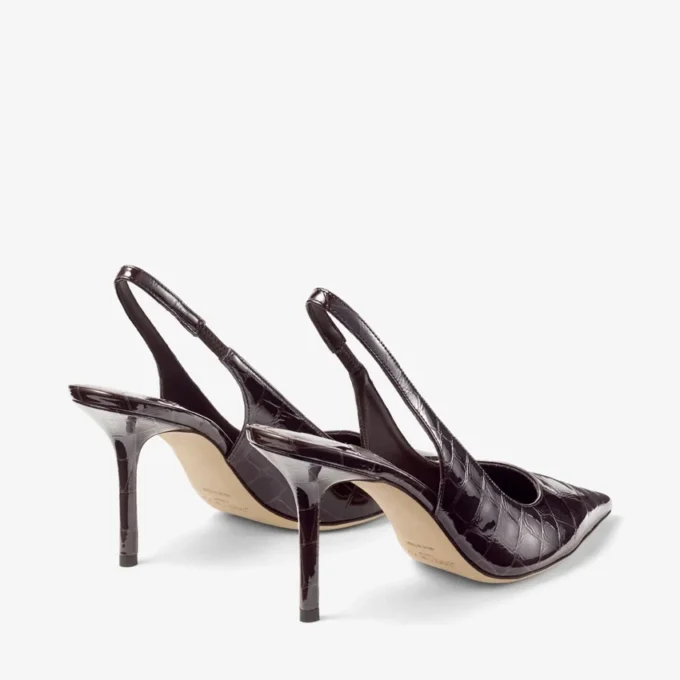 Love Sling Back 85 Sambuco Glanzend leer met krokodillenreliëf
