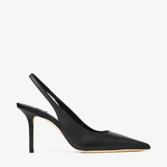 Love Sling Back 85 Zwarte kalfsleren slingbacks
