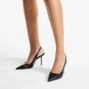 Love Sling Back 85 Zwarte kalfsleren slingbacks