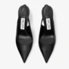 Love Sling Back 85 Zwarte kalfsleren slingbacks