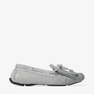 Manon F Dove suède denim loafers