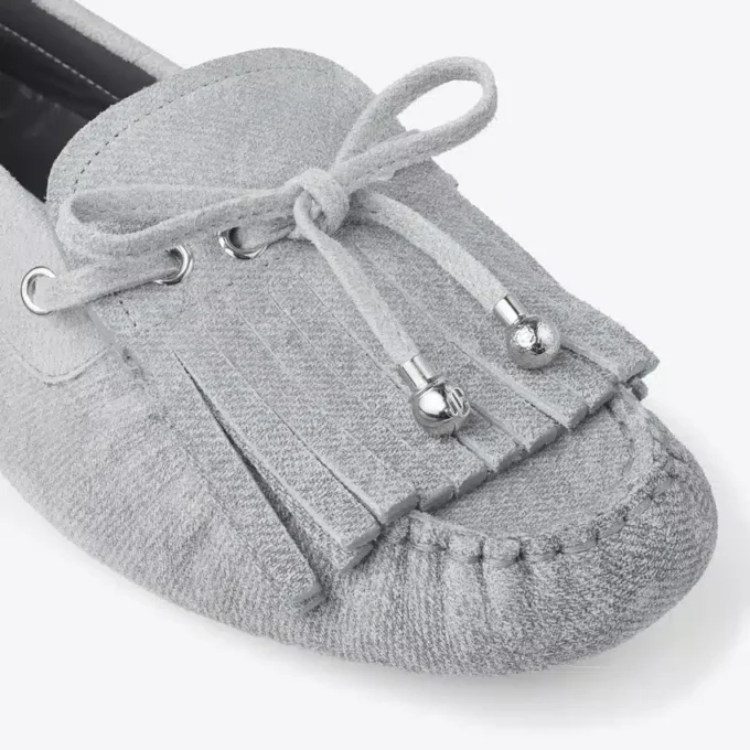 Manon F Dove suède denim loafers