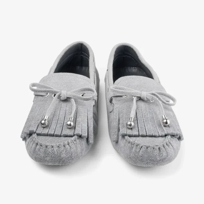 Manon F Dove suède denim loafers
