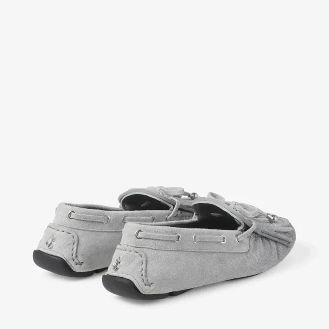 Manon F Dove suède denim loafers