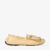 Manon F Loafers van leer met Elaphe-print