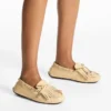 Manon F Loafers van leer met Elaphe-print
