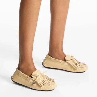 Manon F Loafers van leer met Elaphe-print