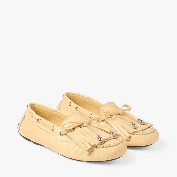 Manon F Loafers van leer met Elaphe-print