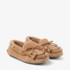 Manon F Toffee fluweel suède loafers met schapenvacht Manon F Toffee fluweel suède loafers met schapenvacht