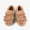 Manon F Toffee fluweel suède loafers met schapenvacht Manon F Toffee fluweel suède loafers met schapenvacht