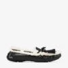 Manon F zwarte loafers van getrommeld leer met schapenvacht Manon F zwarte loafers van getrommeld leer met schapenvacht