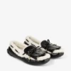 Manon F zwarte loafers van getrommeld leer met schapenvacht Manon F zwarte loafers van getrommeld leer met schapenvacht