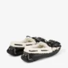Manon F zwarte loafers van getrommeld leer met schapenvacht Manon F zwarte loafers van getrommeld leer met schapenvacht