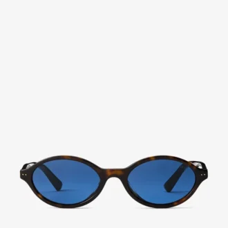 Marais Havana en blauwe ovale acetaat zonnebril