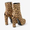 Marene enkellaars 120 naturel pony met luipaardprint