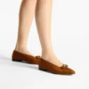 Margot Flat Tan suède ballerina’s