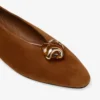 Margot Flat Tan suède ballerina’s
