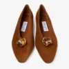 Margot Flat Tan suède ballerina’s