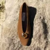 Margot Flat Tan suède ballerina’s